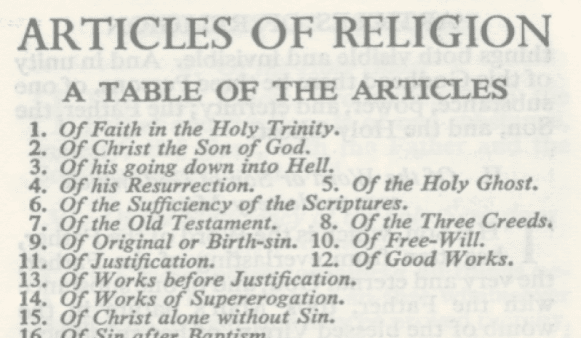 Thirty-nine Articles of Religion