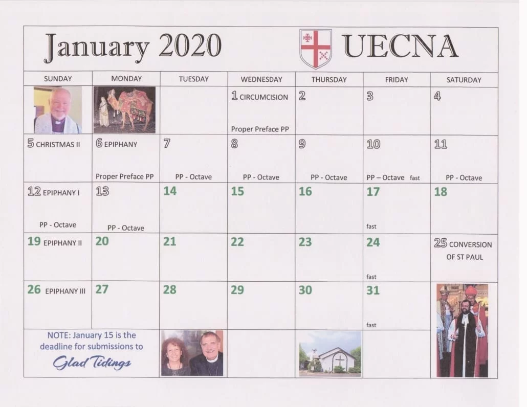 2020 Ordo Calendar